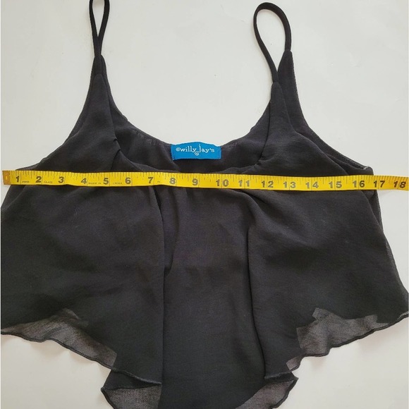 Willy Jay's Black Layered Tank Top Size Small - Picture 7 of 10